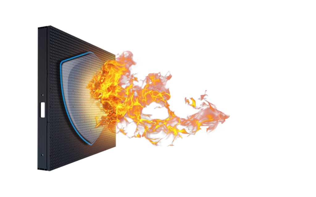 Screen Experts BrandschutzSchicht für LEDDisplays invidis