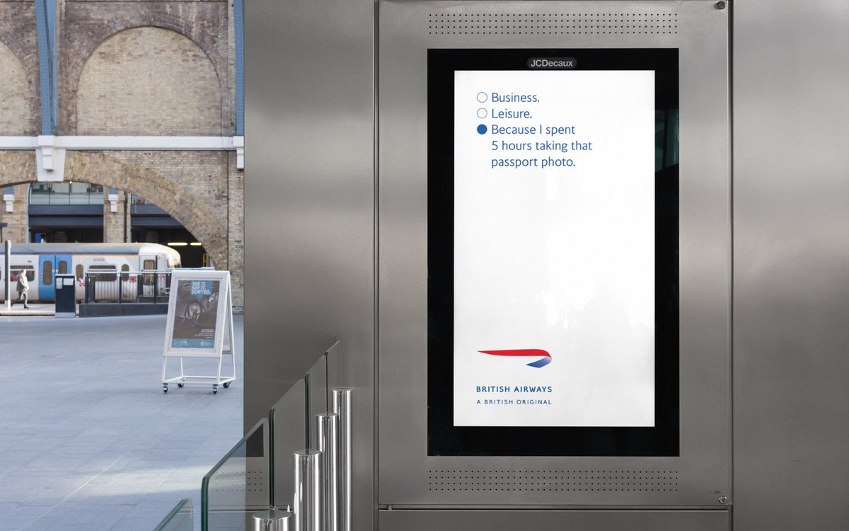 British-Airways-Kampagne auf DooH (Foto: British Airways)