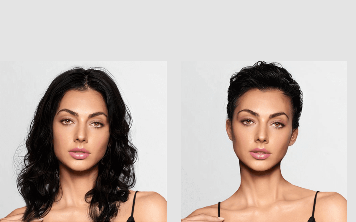 Virtual-Try-On für Frisuren mit KI-gestützter Software (Foto: Perfect Corp./ Screenshot)