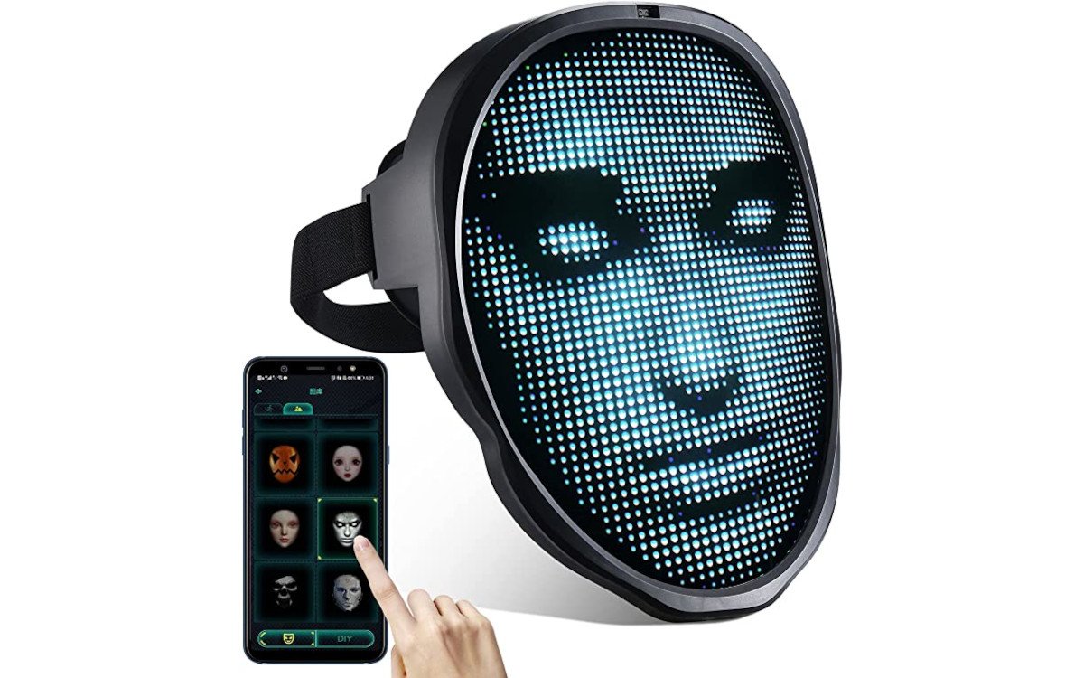 Programmierbare LED-Maske von brookhaus. (Foto: brokhaus)