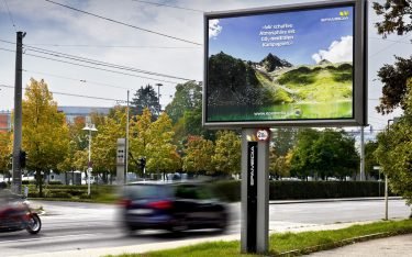 DooH-Screen von Epamedia in Linz (Foto: EPAMEDIA)