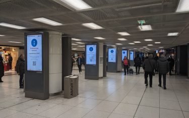 Probewarnung am Münchner Hauptbahnhof (Foto: invidis)