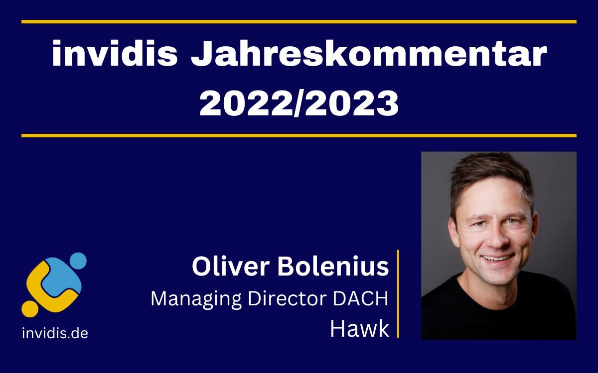 Oliver Bolenius, Managing Director DACH bei Hawk, im invidis Jahreskommentar 2022/2023 (Foto: HAWK)