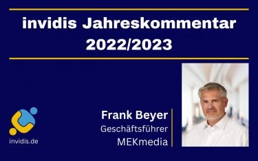 Frank Beyer, Geschäftsführer von MEKmedia Smart Signage, im invidis Jahreskommentar 2022/2023 (Foto: MEKmedia)