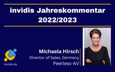 Michaela Hirsch, Director of Sales Germany bei Peerless-AV, im invidis Jahreskommentar 2022/2023. (Foto: Peerless-AV)