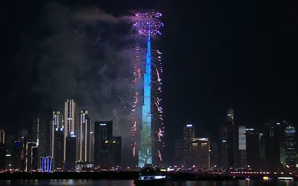 Sylvesterparty am Burj Khalifa (Foto: Screenshot)