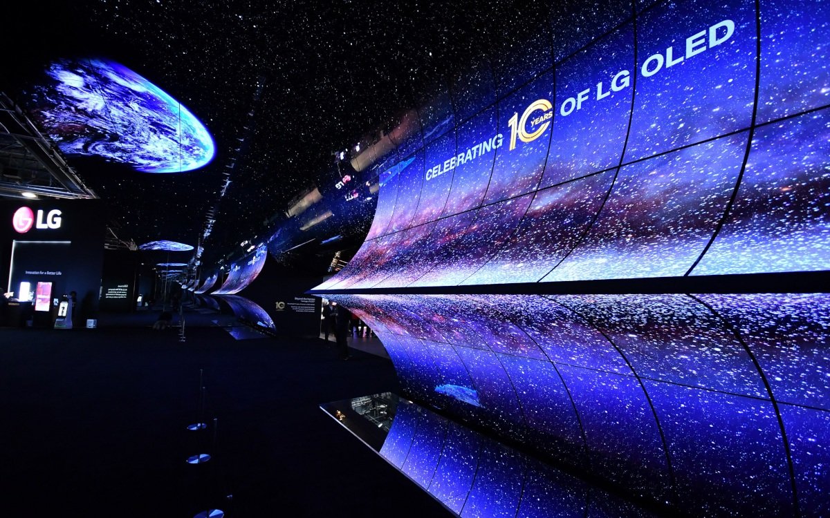 LG OLED Installation auf der CES 2023 (Foto: LG)