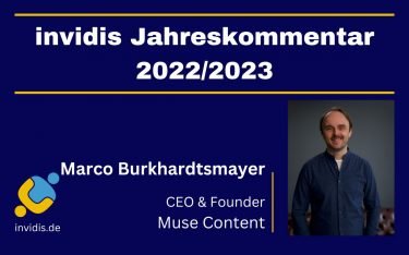 Marco Burkhardtsmayer, CEO und Gründer von Muse Content, im invidis Jahreskommentar 2022/2023 (Foto: MuSe Content)
