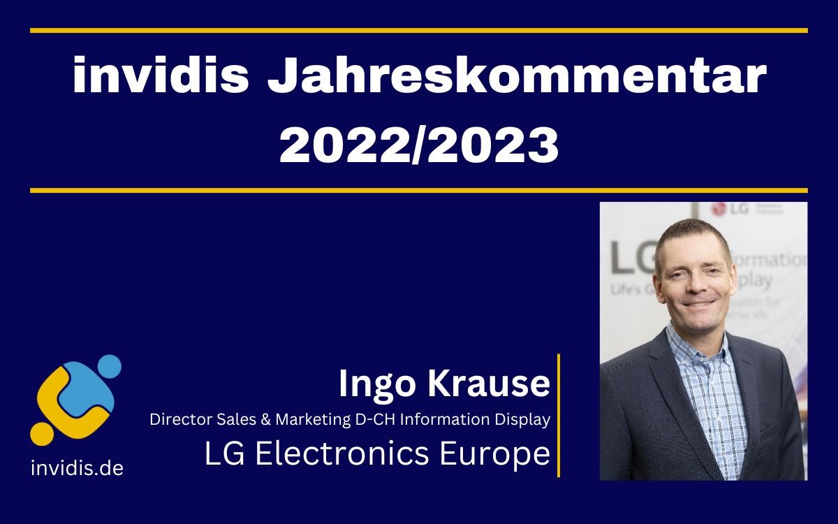 Ingo Krause, Director Sales & Marketing D-CH Information Display bei LG Electronics Europe, im invidis Jahreskommentar 2022/2023 (Foto: LG)