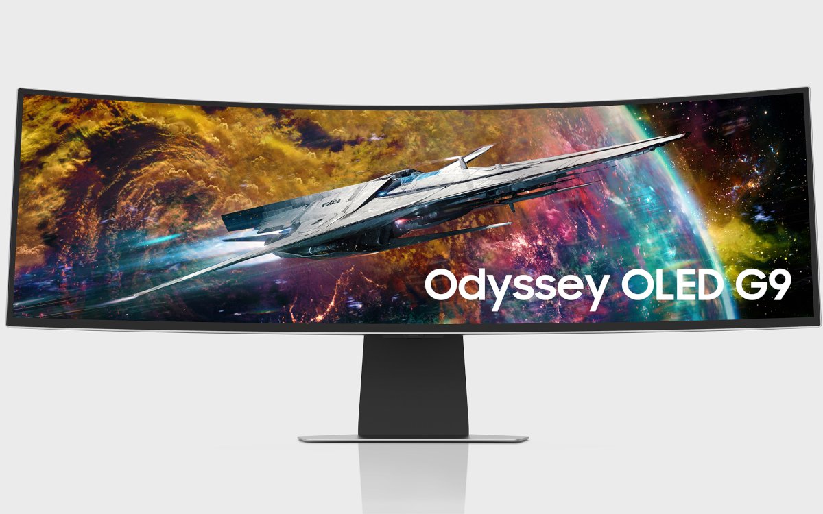 Der Gaming-Monitor Odyssey OLED G9 (Foto: Samsung)