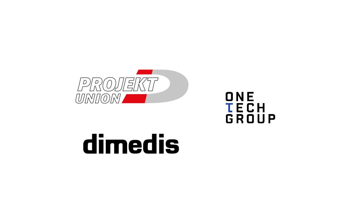 Programmatic DooH: Projektunion, One Tech Group und Dimedis kooperieren. (Logos: One Tech Group/PROJEKTUNION/dimedis)
