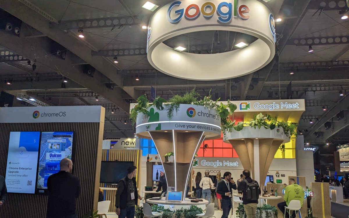 Google ist auf der ISE 2023 mit den Sparten Chrome OS und Google Meet präsent. (Foto: invidis)