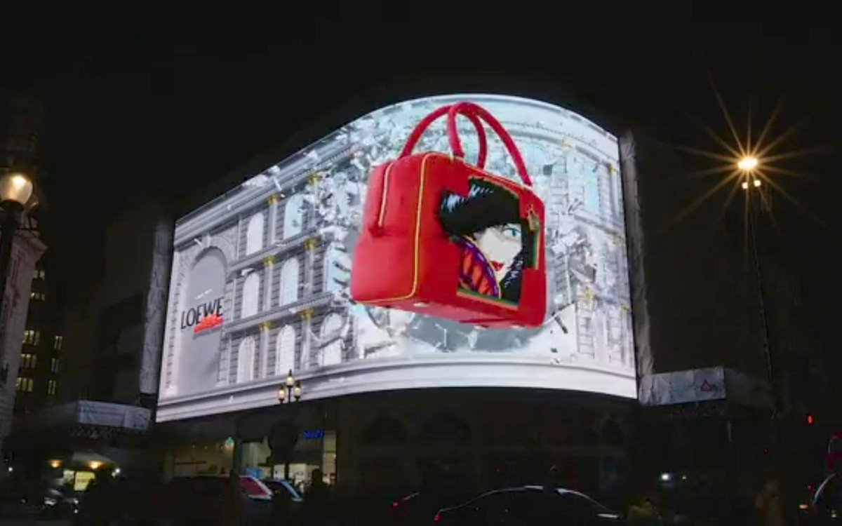 Loewe mit Forced-Perspective-Kampagne am Piccadilly Circus in London (Foto: Ocean Outdoor)