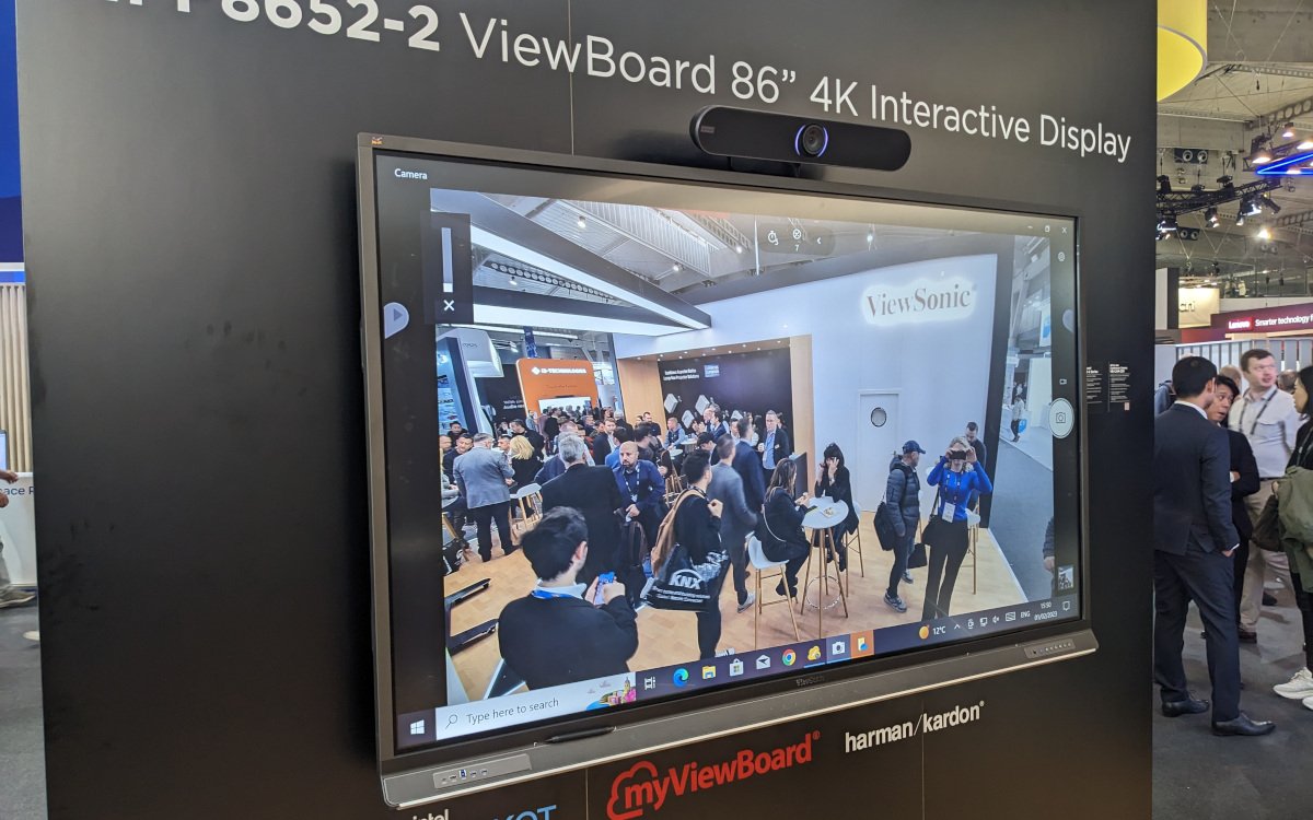 Viewsonic stellte auf der ISE 2023 unter anderem das neue Viewboard in 86 Zoll mit 4K vor. (Foto: invidis)