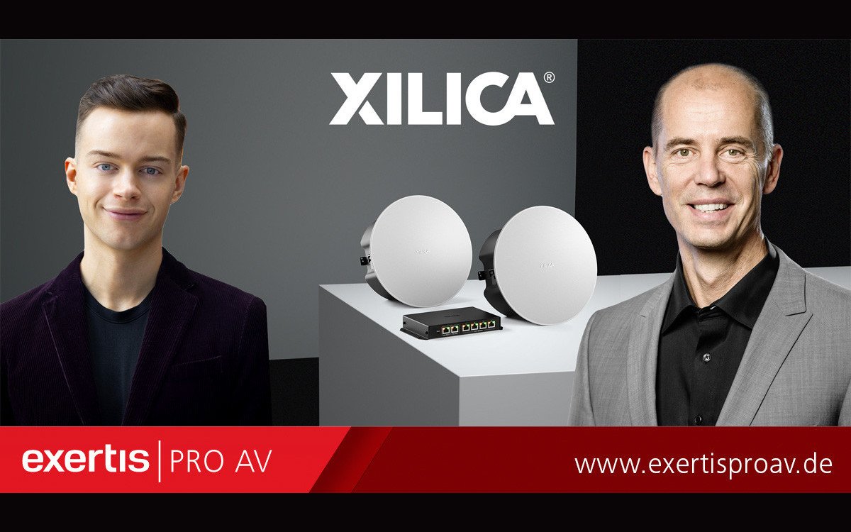 James Knight, CEO von Xilica, (links) und Carsten Steinecker, Managing Director Business Development bei Exertis Pro AV (Foto: Exertis Pro AV)