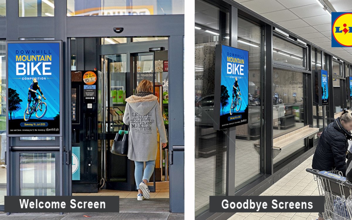 Alle POS-Screens bei Lidl Schweiz können Werbetreibende über Excom Media buchen. (Foto: Excom Media)