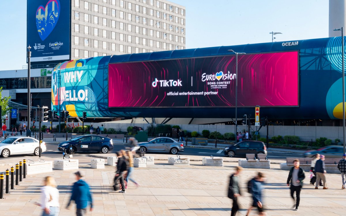 Tiktok-Kampagne für den Eurovision Song Contest (Foto: OCEAN OUTDOOR)