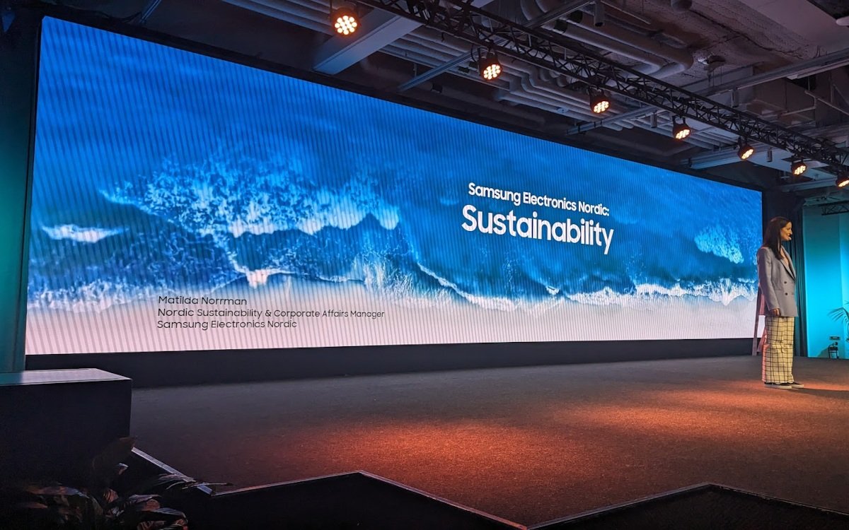 Samsung präsentiert aif dem Grassfish Summit Green Signage Initiativen (Foto: invidis)