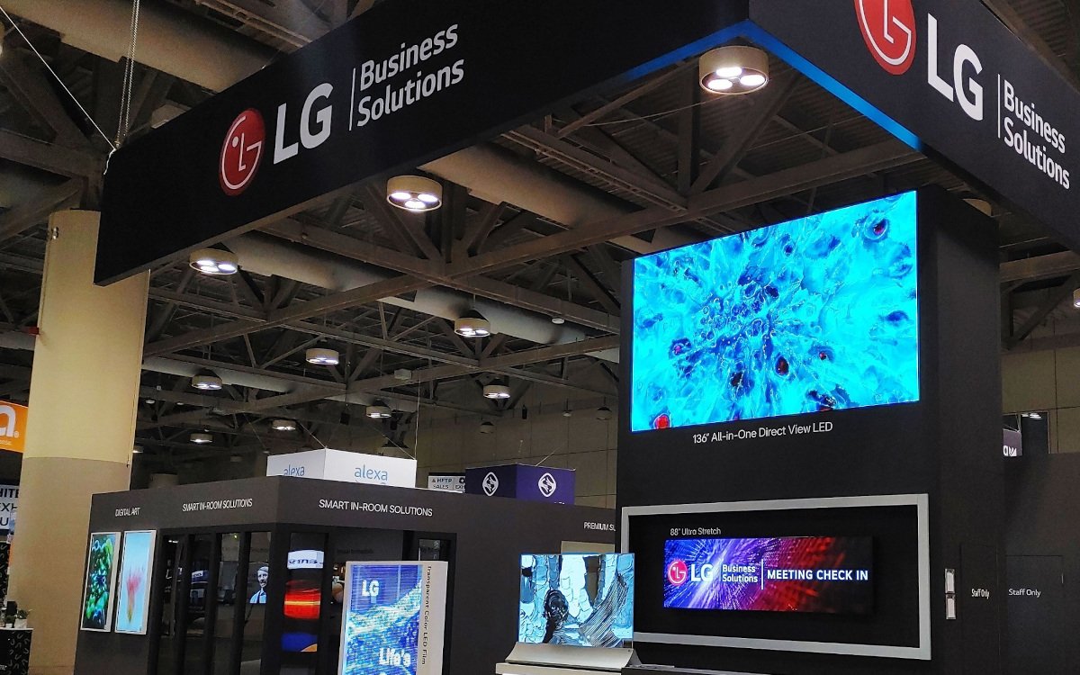 Von All-in-One-LED bis zu den neuesten Smart TVs - LG zeigt auf der Hitec 2023 seine Visual Solutions für das Gaststättengewerbe. (Foto: LG)