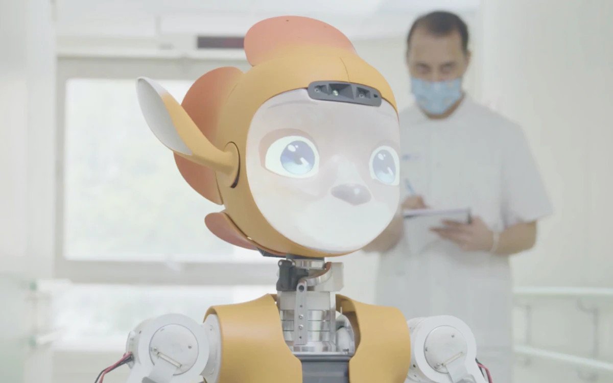 Der Industrieroboter Mirokaï mit Anime-Gesicht von Enchanted Tools (Foto: Enchanted Tools)