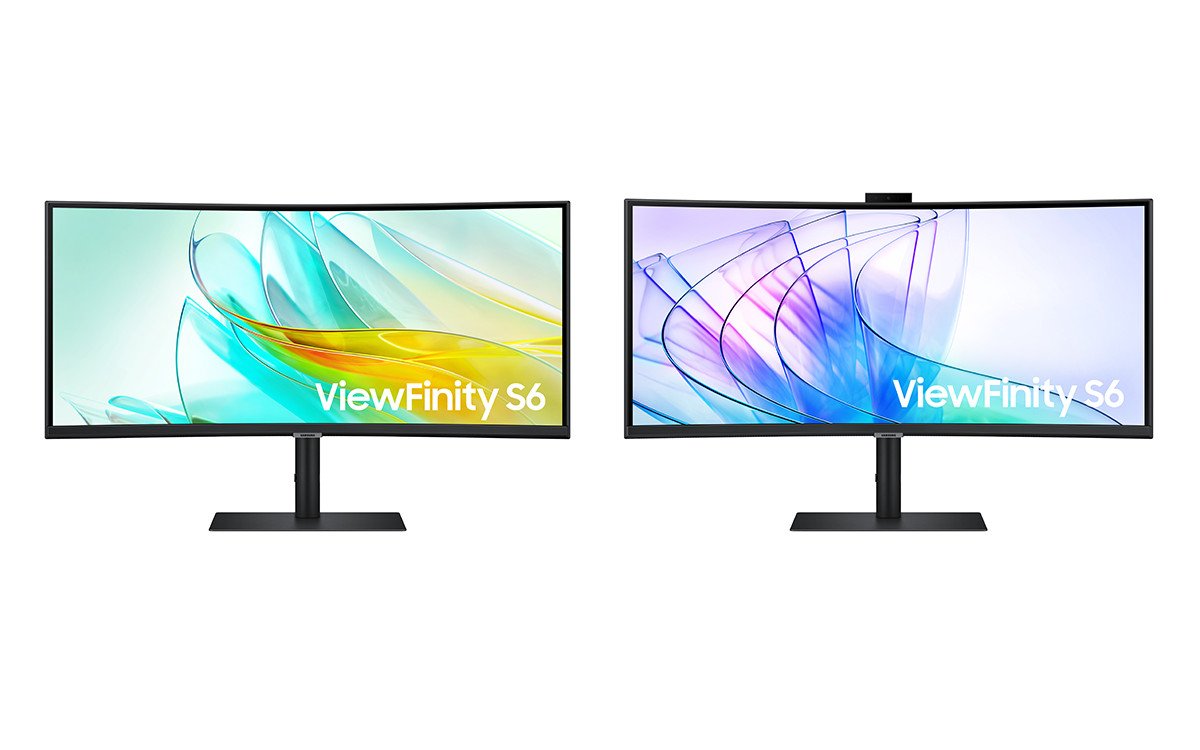 Die neuesten Samsug-Viewfinity-Monitore: Der S65UC (links) und der S65VC mit Pop-up-Kamera (Foto: Samsung)