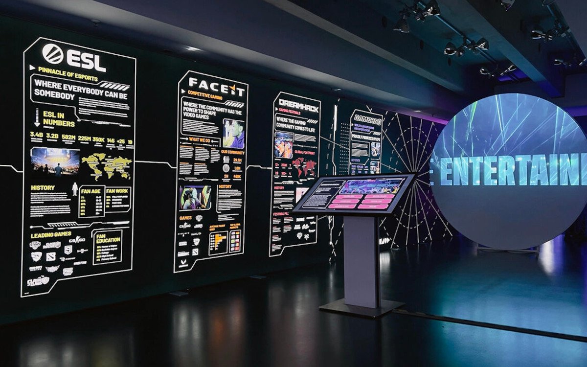 Als E-Sports-Unternehmen legte ESL Faceit Wert auf repräsentative digitale Installationen in seiner Brand Lounge. (Foto: ICT AG)