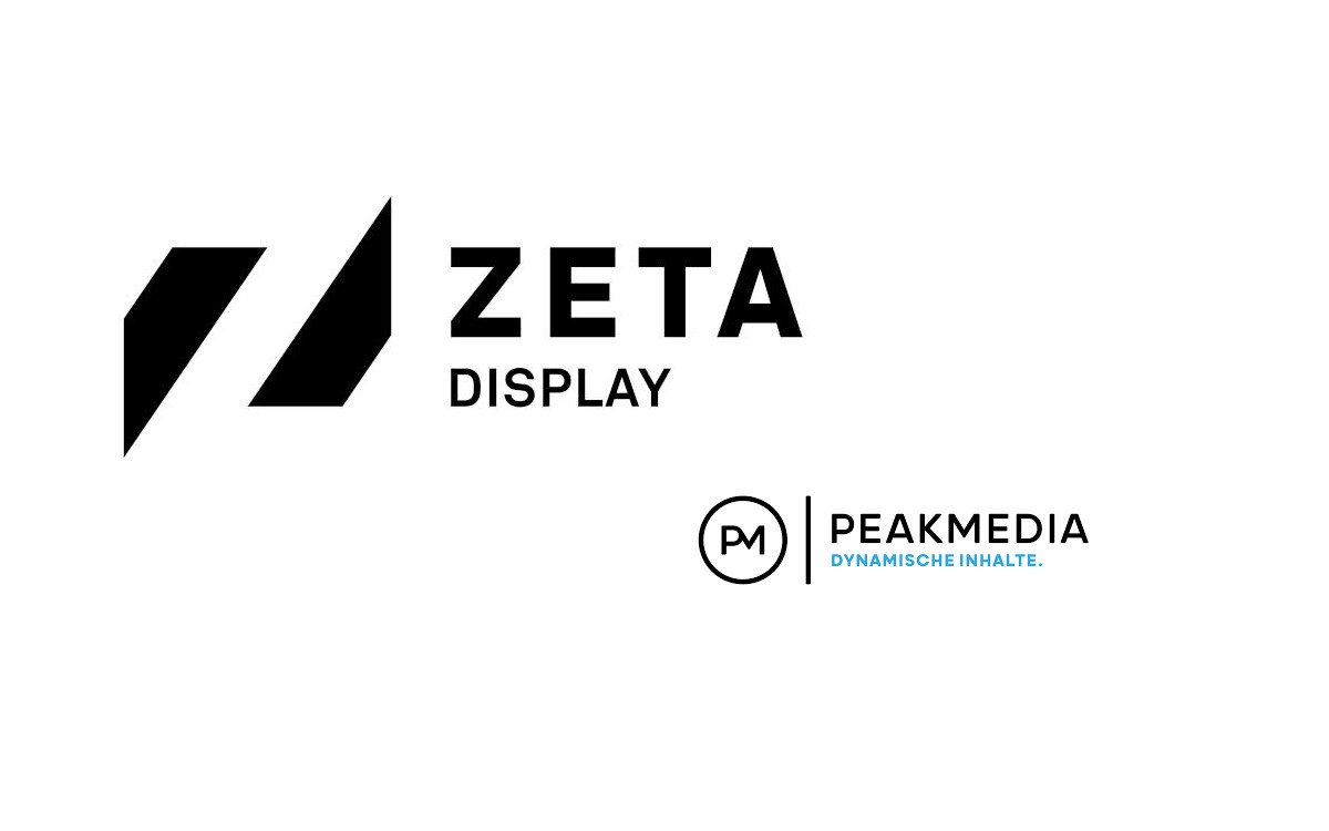Zeta Display erwirbt Peakmedia. (Logos: ZetaDisplay; Peakmedia)