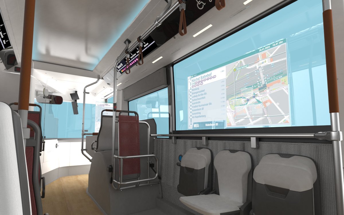 Die Mobility Zone des Zukunftsbusses von Ebusco und LG (Foto: LG)