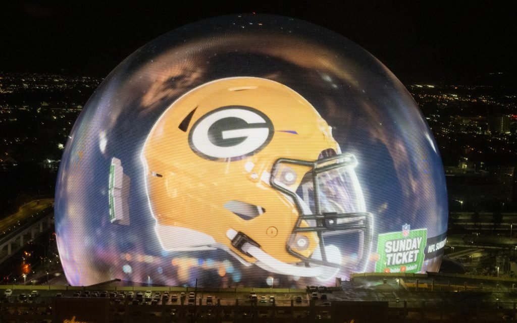 NFL-Promotion auf der Las Vegas Sphere (Foto: SPHERE Entertainment)