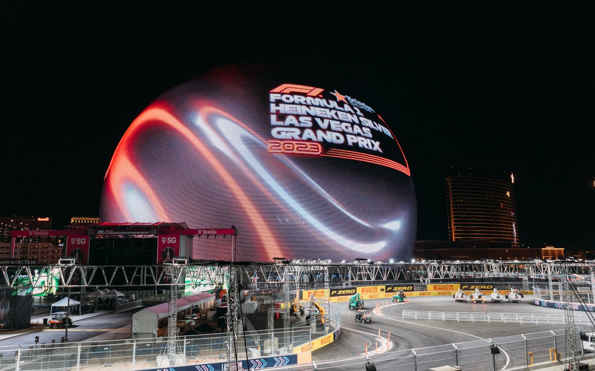 Las Vegas Grand Prix F1Werbung auf Sphere & Co invidis