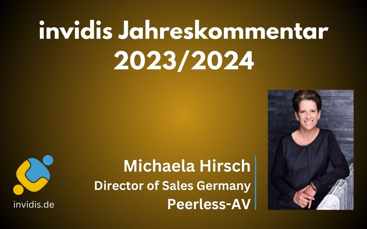 Michaela Hirsch, Director of Sales Germany bei Peerless-AV im invidis Jahreskommentar 2023/2024 (Foto: Peerless-AV)