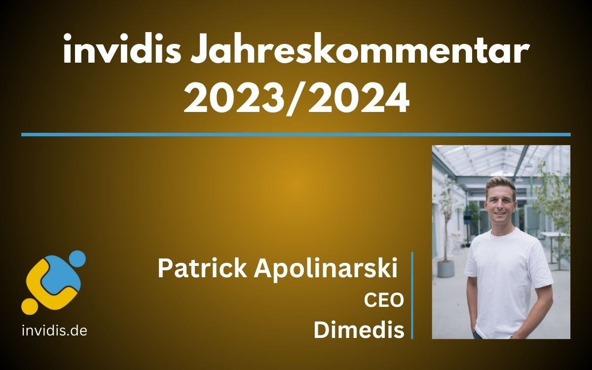 Patrick Apolinarski, Geschäftsführer von Dimedis, im invidis Jahreskommentar 2023/2024 (Foto: dimedis)