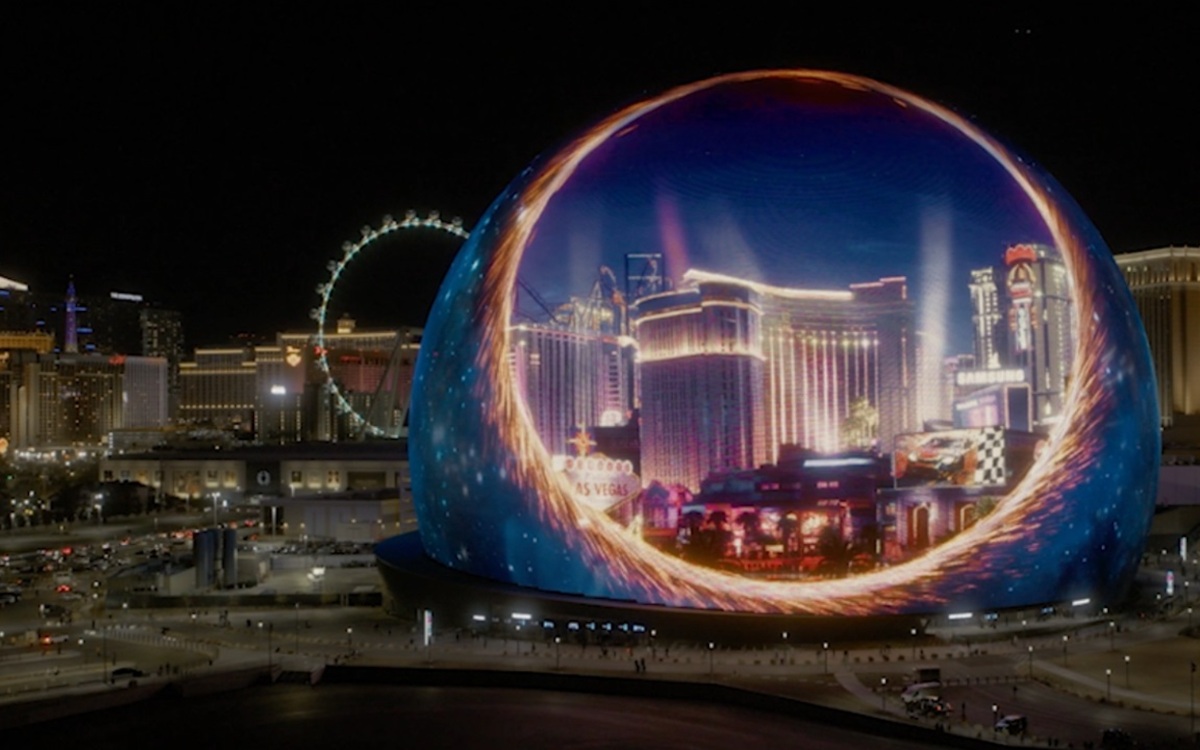 Samsung 3D-Teaserkampagnenauf The Sphere in Las Vegas (Foto: Samsung)