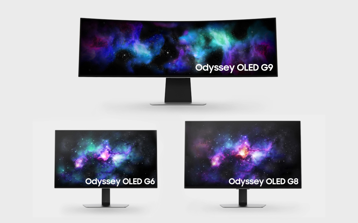 Samsung kommt mit drei neuen Odyssey-Gaming-Monitoren mit OLED-Panels auf die CES 2024. (Foto: Samsung)