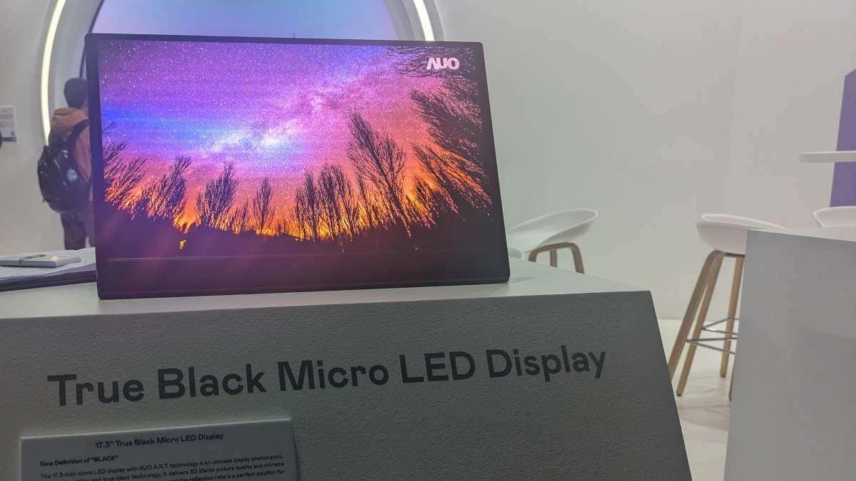 "True Black Display" mit MicroLED-Backlight bei AUO (Foto: invidis)