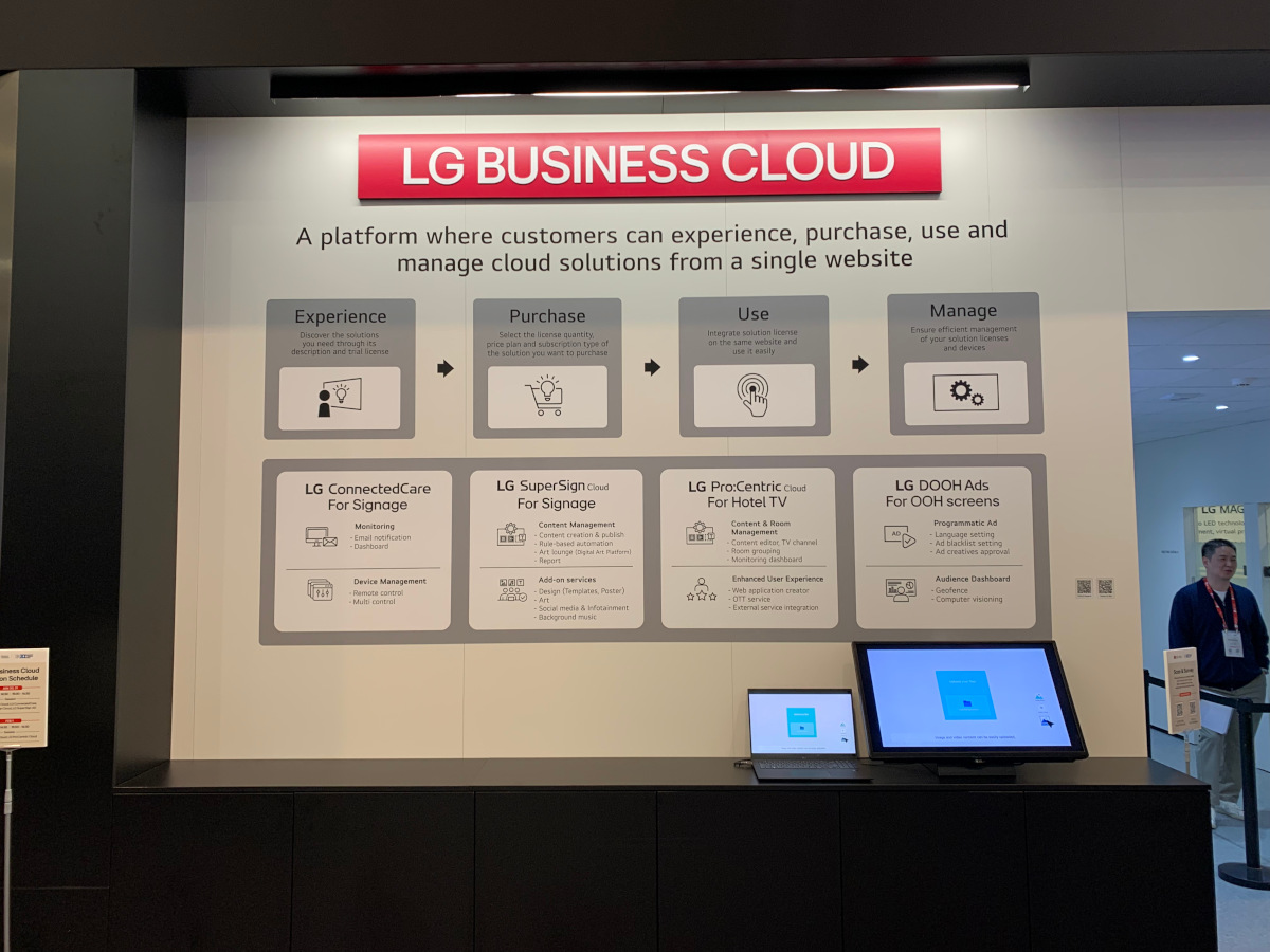 LG teasert seine Digital Signage-Plattform Business Cloud auf der ISE an. (Foto: invidis)