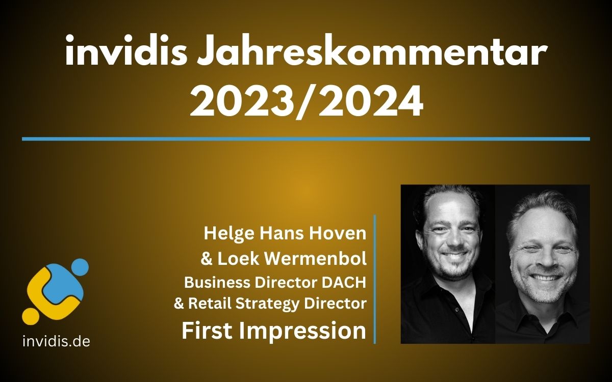 Helge Hans Hoven, Business Director DACH, und Loek Wermenbol, Retail Strategy Director, von First Impression Audiovisual im invidis Jahreskommentar (Fotos: First Impression audiovisual)