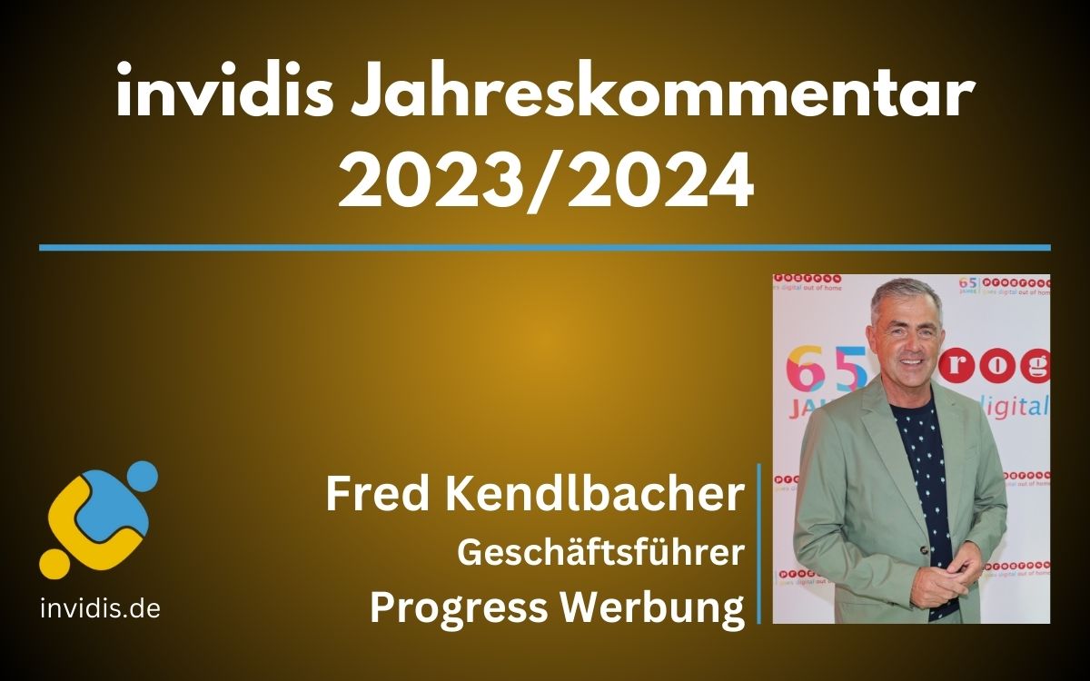 Fred Kendlbacher, Geschäftsführer von Progress Werbung, im invidis Jahreskommentar 2023/2024 (Foto: Progress Werbung)