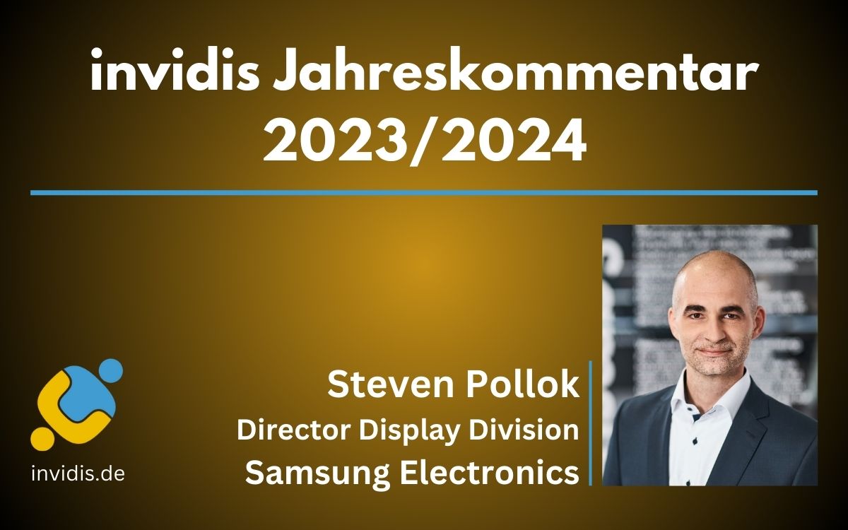 Steven Pollok, Director Display Division bei Samsung Electronics, im invidis Jahreskommentar 2023/2024 (Foto: Samsung)