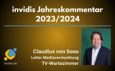 Claudius von Soos, Leiter Mediavermarktung bei TV-Wartezimmer, im invidis Jahreskommentar 2023/2024 (Foto: TV-Wartezimmer)