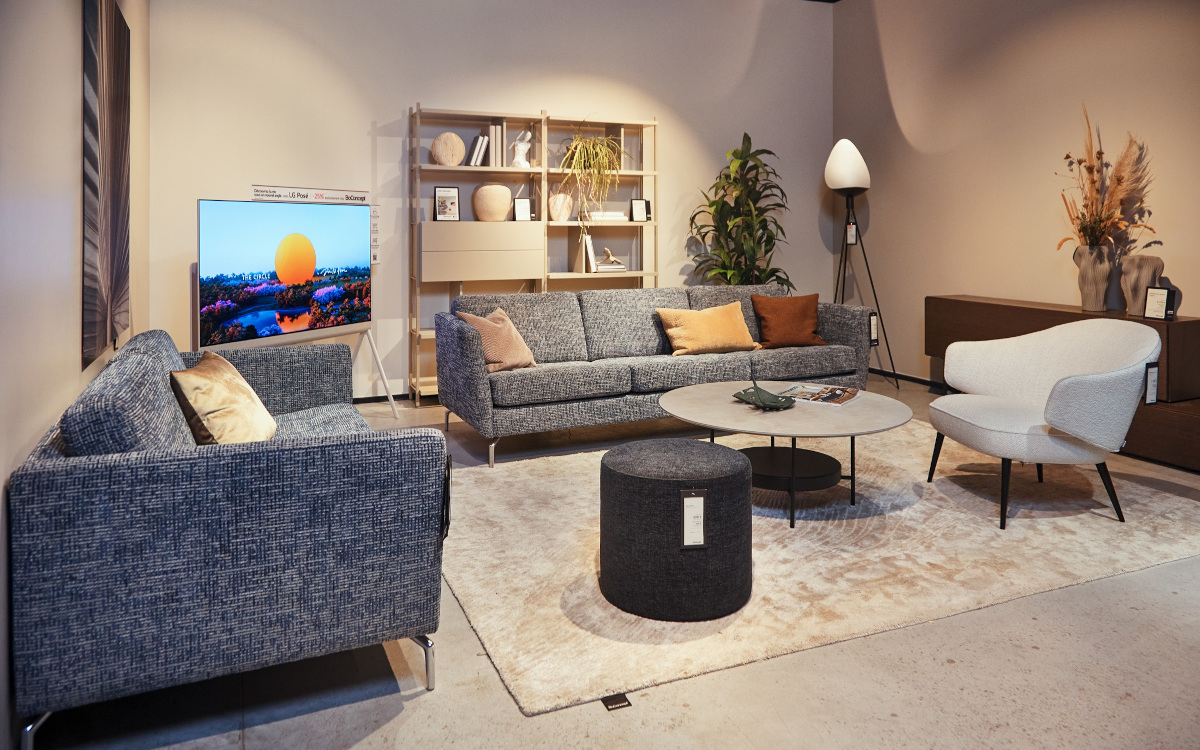 LG France kooperiert mit dem dänischen Design-Möbelhaus Bo Concept. (Foto: LG)