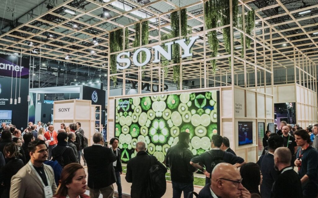 Nachhaltigkeit zertifizerit - Sony Stand auf der ISE 2024 (Foto: Sony)