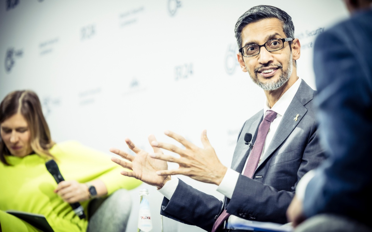 Google CEO Sundar Pichai auf der MSC 2024 (Foto: MSC/Michael Kuhlmann)