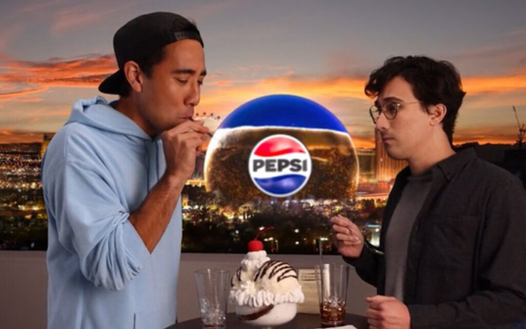 Digitale Illusion von Zach King mit der Pepsi-Sphere (Foto: PepsiCo)