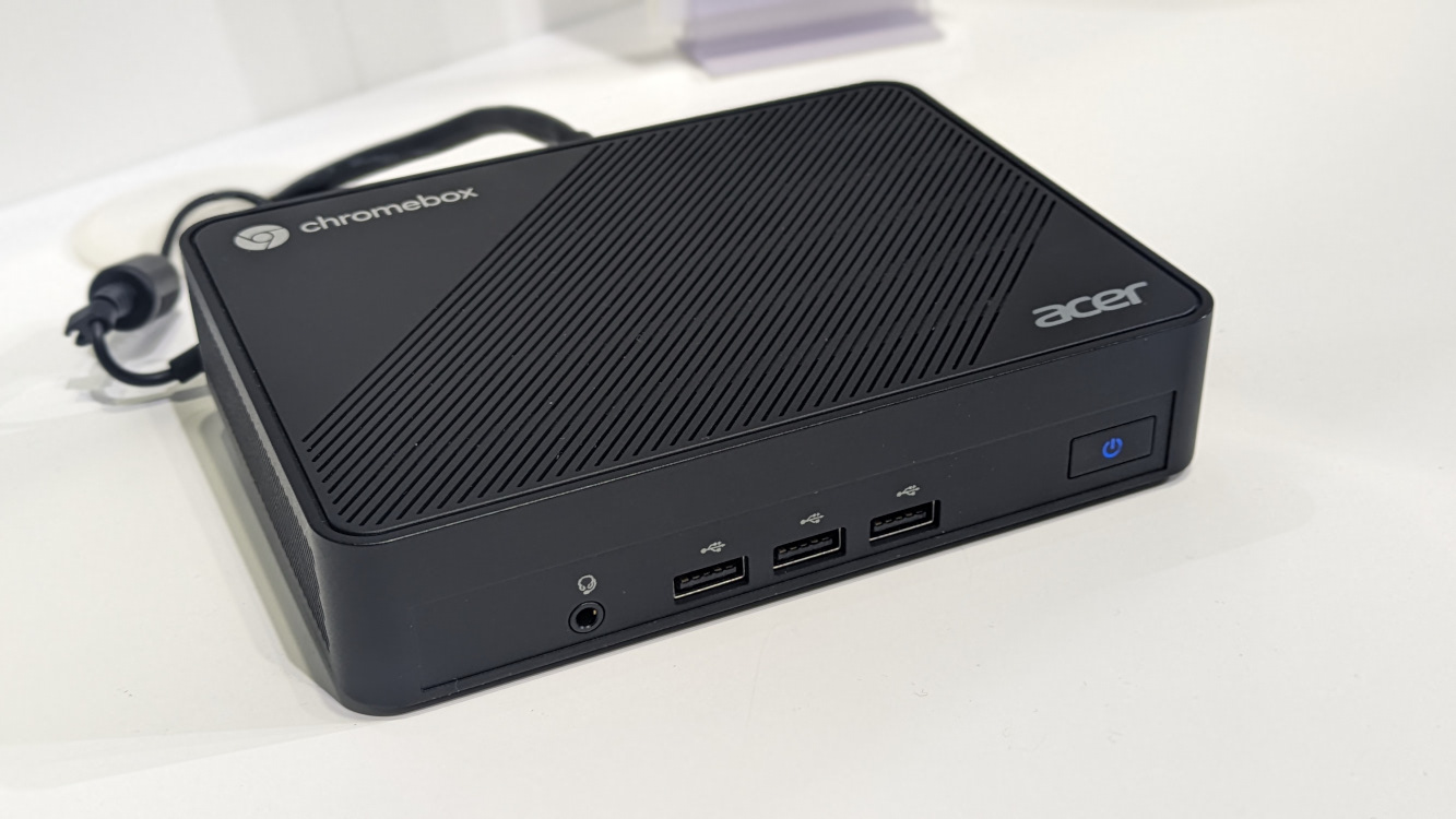 Neue Acer Chromebox Mini, erstmals auf der ISE 2024 gezeigt (Foto: invidis)