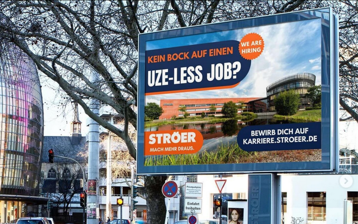 Uze-less Job? - Ströer kontert Uze-Recuritment-Kampagne (Foto: Ströer)