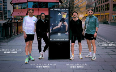 Adidas startete in Stockholm die erste DooH-Lauf-Challenge. (Foto: adidas)