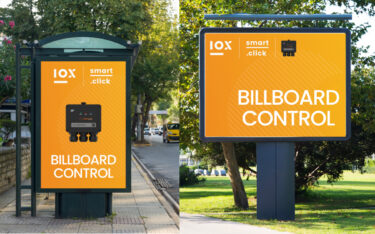Das Smart Click Billboard Control lässt sich in analoge Werbeträger einbauen. (Foto: IOX)