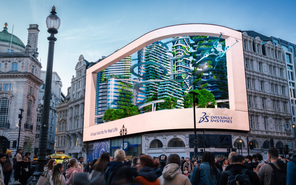 Dassault-Kampagne auf den Piccadilly Lights (Foto: Ocean Outdoor)