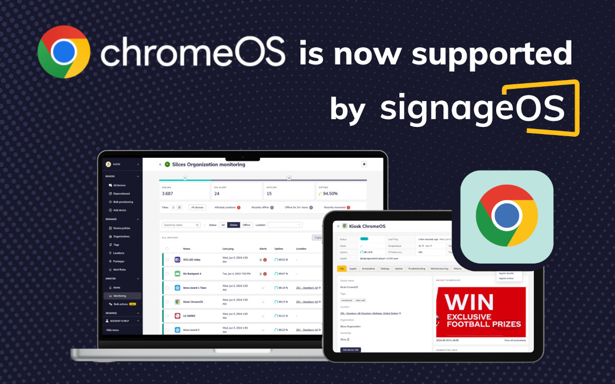 SignageOS unterstützt nun ChromeOS und ChromeOS Flex von Google. (Foto: signageOS)